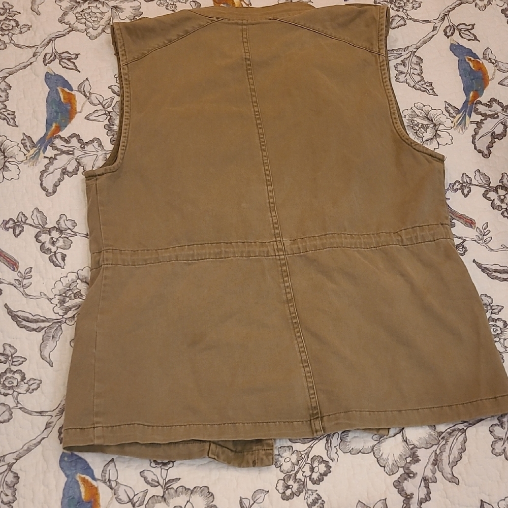 Per Se Women's Olive Utility Vest- Sz M - Picture 8 of 11